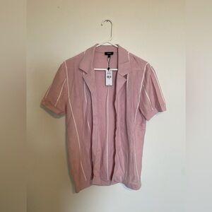 Express Pink Casual Button Down Shirt